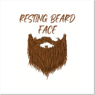 Resting Beard Face Posters and Art